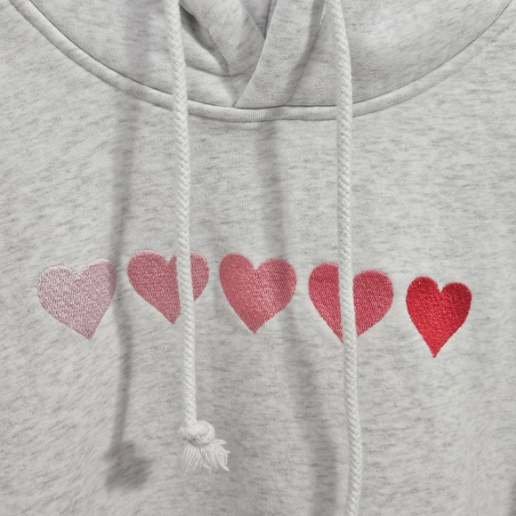 Oversized SUNKISSED coconut Hoodie With Embroidered Hearts - Picture 5 of 8